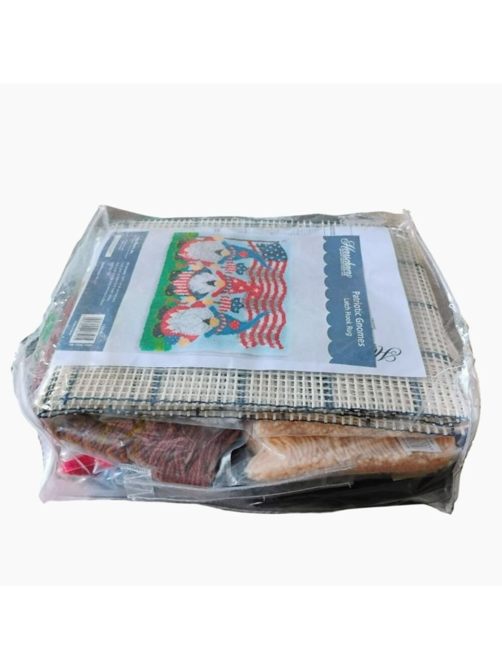 Patriotic Gnomes Latch Hook Rug Craft Kit 40" x 27" Herrschners July 4th Decor - Picture 8 of 10
